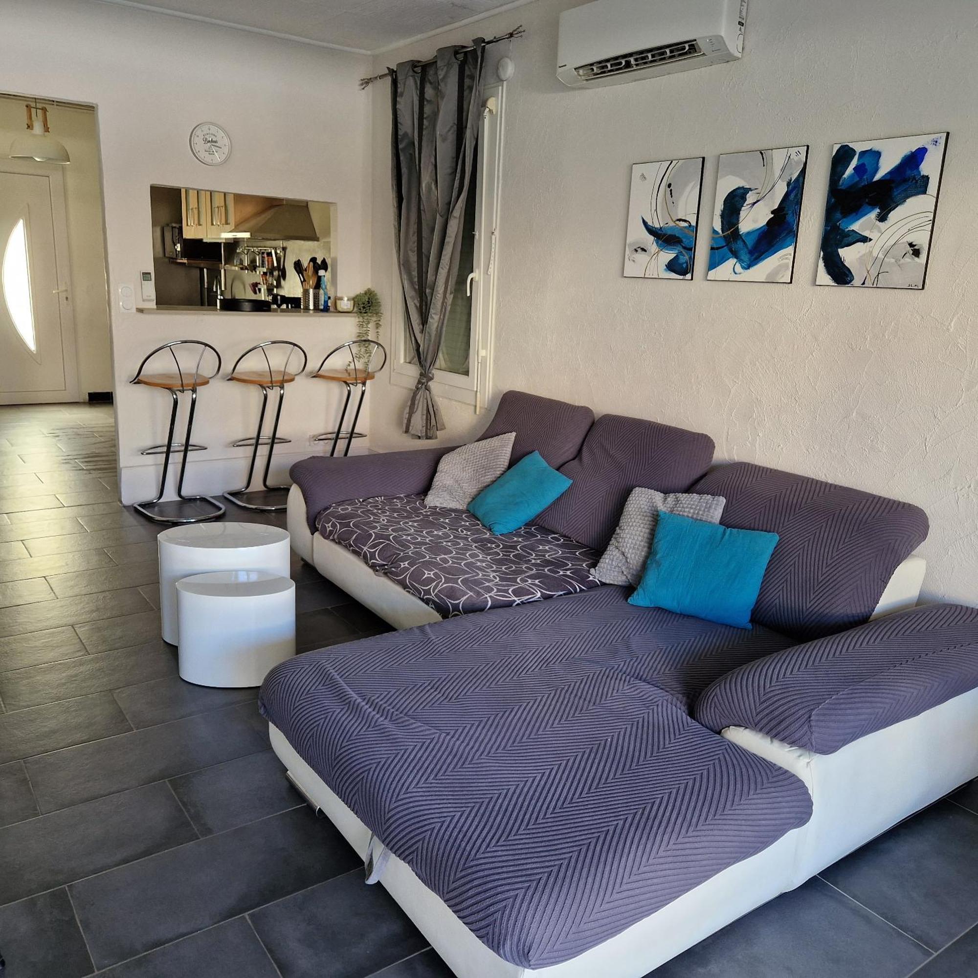 Location Bord De Mer, Villa De Vacances 6-8 Personnes - Jardin Valras-Plage Kültér fotó